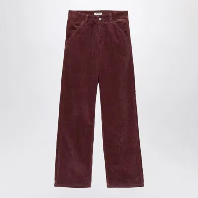Carhartt Coventry Corduroy Trousers In Burgundy
