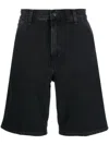 Carhartt Mens Black Landon Five-pockets Denim Shorts In Black