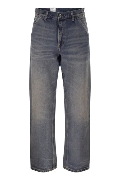 Carhartt Wip Single Knee Denim Work Pants In Blue