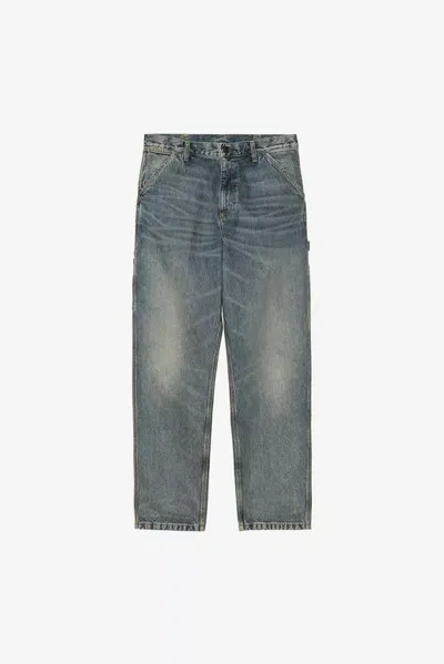 Carhartt Wip Single Knee Denim Work Pants In Blue