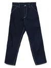 Carhartt Single Knee Straight-leg Organic Cotton-canvas Trousers In Black