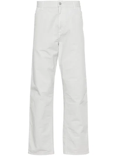 Carhartt Single Knee Straight-leg Trousers In Grey