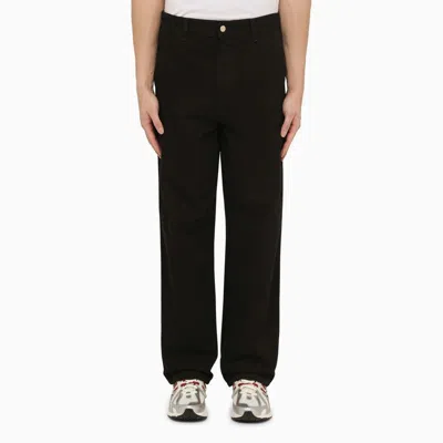 Carhartt Wip Single Knee Pant Black Rinsed In Organic Cotton