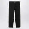 Carhartt Wip  Single Knee Pant Black Rinsed In Organic Cotton In Black