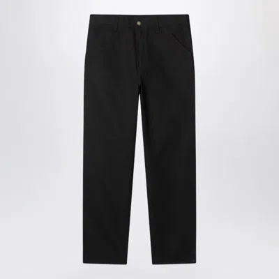 Carhartt Wip  Single Knee Pant Black Rinsed In Organic Cotton