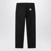 Carhartt Wip Single Knee Pant Black Rinsed In Organic Cotton