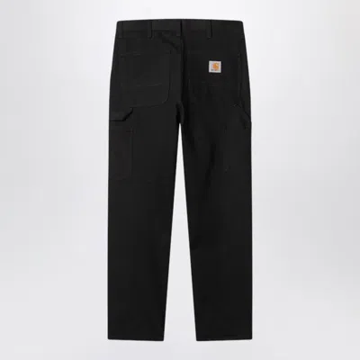 Carhartt Wip Single Knee Pant Black Rinsed In Organic Cotton