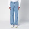 Carhartt Single Knee Pant Blue In Cotton In Blue Stone Blitched