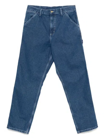 Carhartt Wip Single Knee Pant Clothing In 0106 Blue