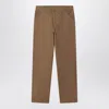 Carhartt Wip Single Knee Pant Hamilton In Organic Cotton In Brown
