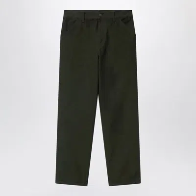 Carhartt Wip  Single Knee Pant Olive In Organic Cotton In Green