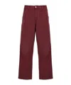 Carhartt Double Knee Straight-leg Trousers In Bordeaux