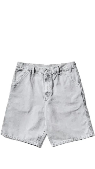 Carhartt Wip Single Knee Short In Gray