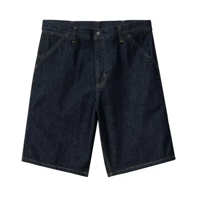 Pre-owned Carhartt Wip Single Knee Short 'blue Rinsed' | Men's Size 32