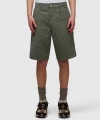 Carhartt Single Knee Cotton Bermuda Shorts With Logo Patch In Park