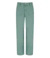 Carhartt Wip Single Knee Silver Pine Trouser In Green