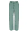 Carhartt Wip Single Knee Silver Pine Trouser In Green