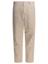 Carhartt Wip Cotton Beige Trousers In Black