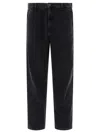 Carhartt Trousers Straight Leg Contrast Stitching In Black