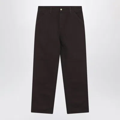 Carhartt Wip Single Knee Trousers In Brown