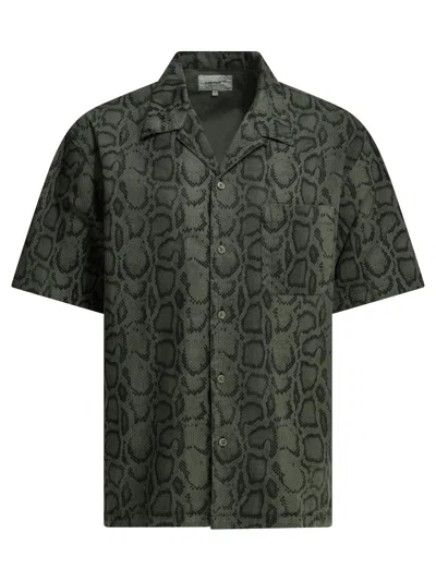 Carhartt Wip "snake Camo" Casual Shirt In Green
