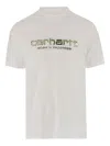 Carhartt Short Sleeve Solar Chrome Script T Shirt White In White