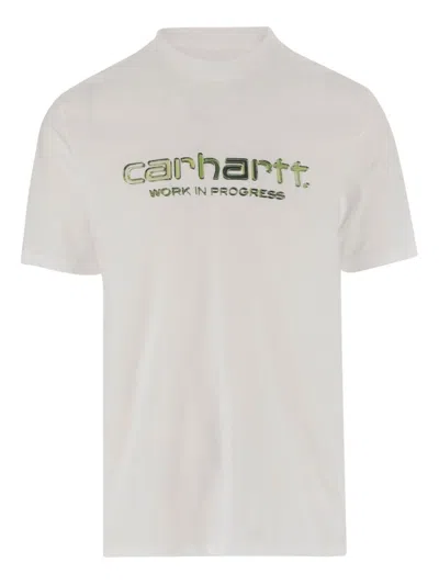 Carhartt Wip Solar Chrome Script T-shirt In White