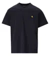 Carhartt Wip American Script Logo-embroidered Cotton T-shirt In Blue