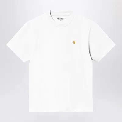 CARHARTT CARHARTT WIP S/S CHASE WHITE COTTON T-SHIRT