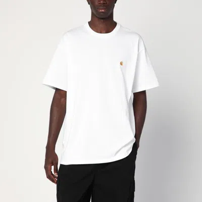 CARHARTT CARHARTT WIP  S/S CHASE WHITE COTTON T-SHIRT