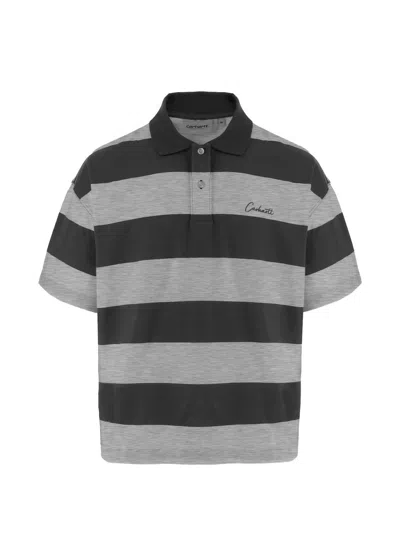 Carhartt Wip S/s Delray Polo In Black