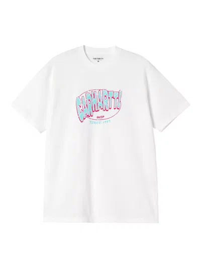 Carhartt Wip "ss Hot Script" T-shirt In White