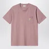 Carhartt Cotton Loose Fit T-shirt With Dropped Shoulders In Pink