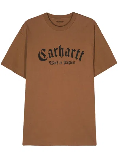Carhartt Onyx Organic Cotton T-shirt In Brown