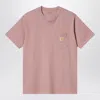 Carhartt Pocket Logo Patch T-shirt In Pink