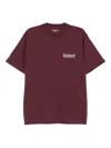 Carhartt Wip Ss Schooling Tshirt In Burgundy