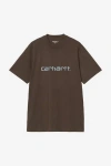 Carhartt Script Short-sleeve T-shirt In Brown