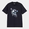 Carhartt Wip Ss Solar Chrome C-logo Tshirt In Blue