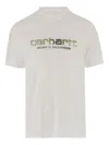 Carhartt Wip Ss Solar Chrome Script Tshirt In Neutral