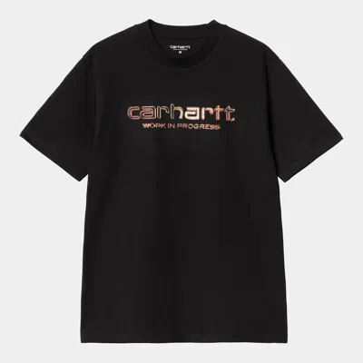 Carhartt Work In Progress Solar Chrome Organic Cotton Graphic T-shirt In Black