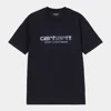 Carhartt Wip Ss Solar Chrome Script Tshirt In Black