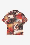 Carhartt Work In Progress Solar Chrome Print Short Sleeve Button-up Shirt In Animal Print