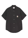 Carhartt Work In Progress Toland Seersucker Short Sleeve Button-up Shirt In Blue