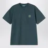 Carhartt T-shirt S/s Vista Deep Lagoon In Green
