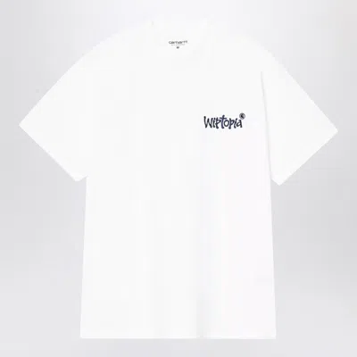 Carhartt Crew Neck Graphic Print Short Sleeves T-shirt In White