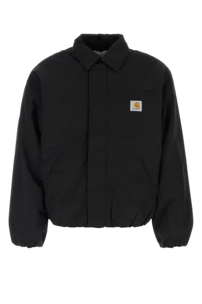 Carhartt Wip Stanwood Nylon Jacket With Quilted Padding In Black