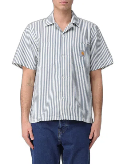 Carhartt Wip Striped Cotton Shirt In Black