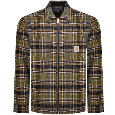 Carhartt Wip Stroy Check Overshirt Green In Multi