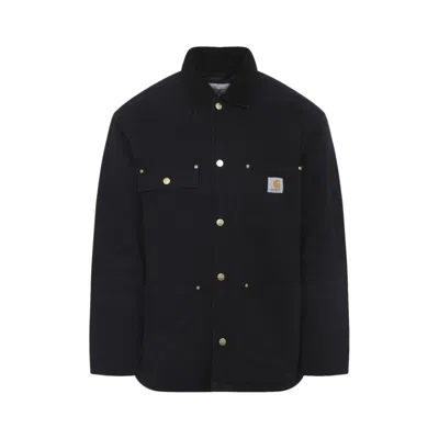 Carhartt Wip Structured Organic Cotton Casual Jacket In Black