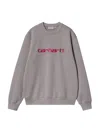 Carhartt Cotton Sweatshirt Crew Neck In Grey